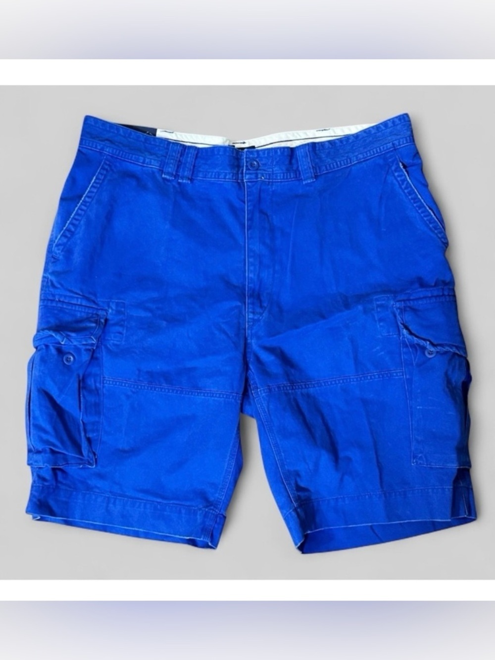 Polo Ralph Lauren Utility Cargo Shorts Canvas Men's Blue Pockets 42 Tall NWT